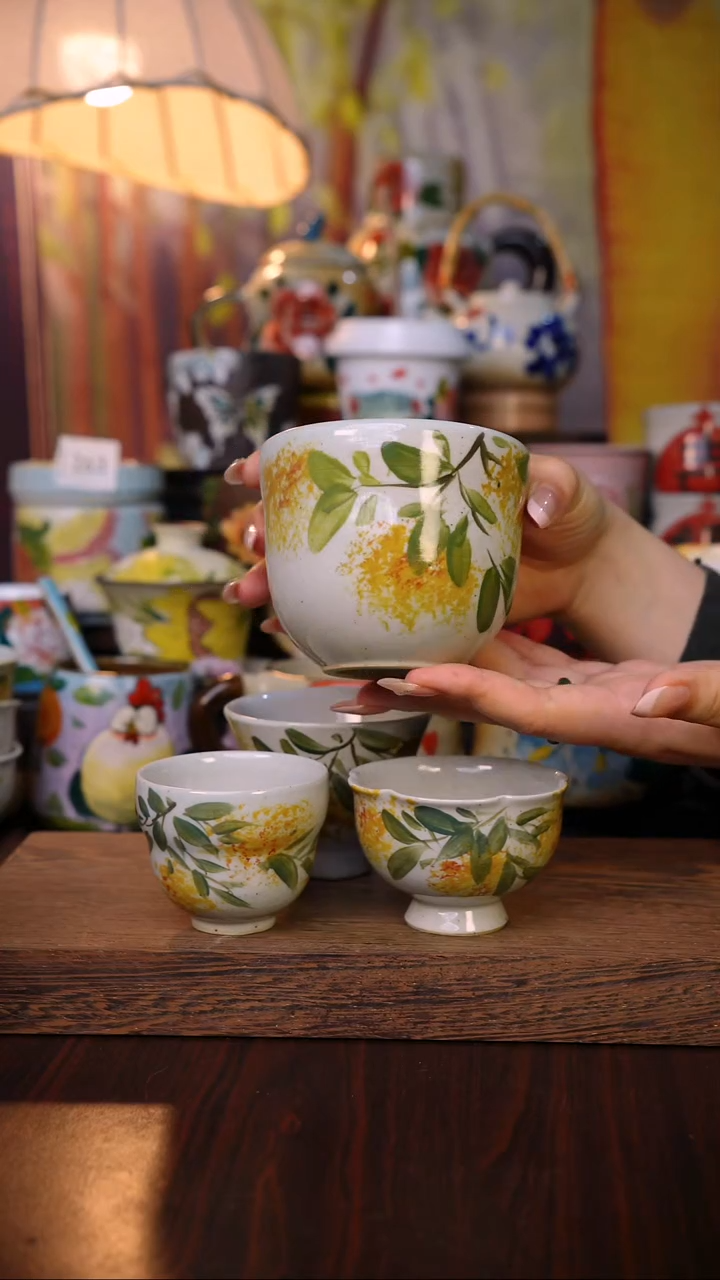 杯子陶泥垚手作 景德镇手工手绘陶瓷器物