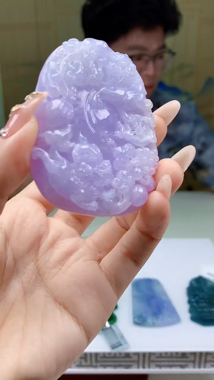 【闪购商品】定制翡翠未镶嵌4688ty-毛货挂件赠珠链336