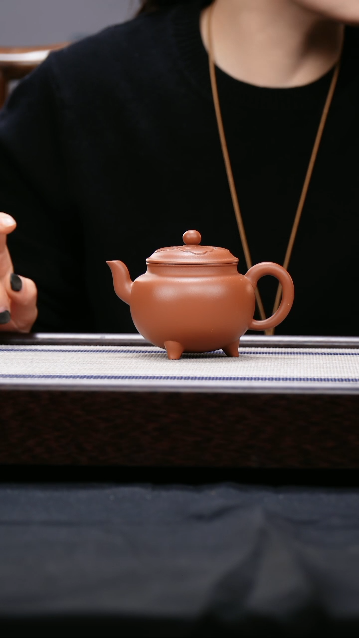 【闪购商品】紫砂茶壶小煤窑朱泥 大彬如意壶