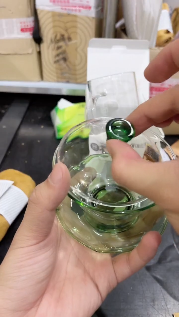 【闪购商品】荷叶盖碗/湖绿色.。