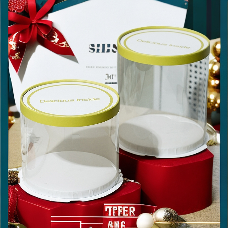 2025新款圆形圣诞蛋糕盒巧克力苹果包装盒