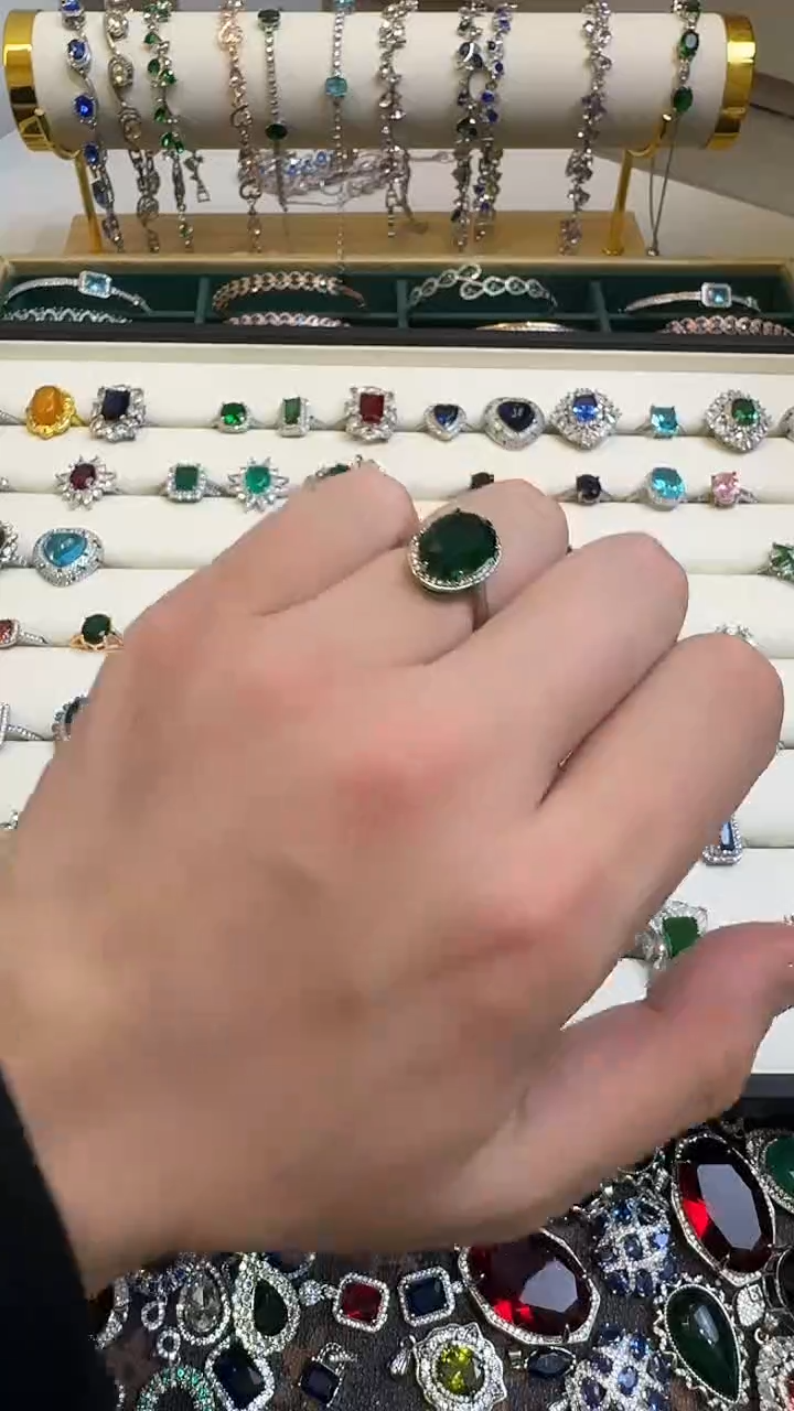 未镶嵌透辉石戒指透辉石戒指