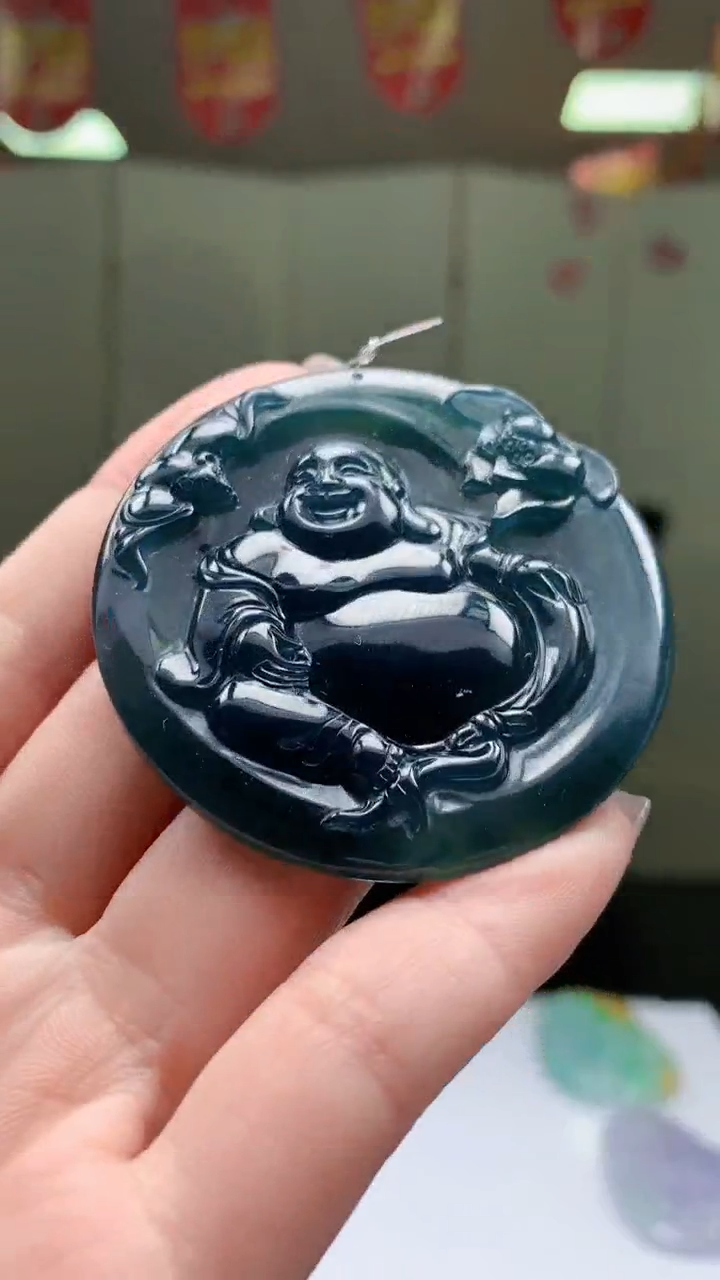 【闪购商品】定制翡翠未镶嵌1057ry-毛货挂件34