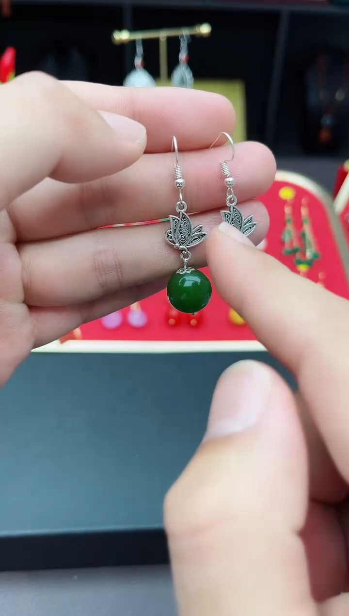 【闪购商品】玛瑙/玉髓耳钉银S925镶嵌429000