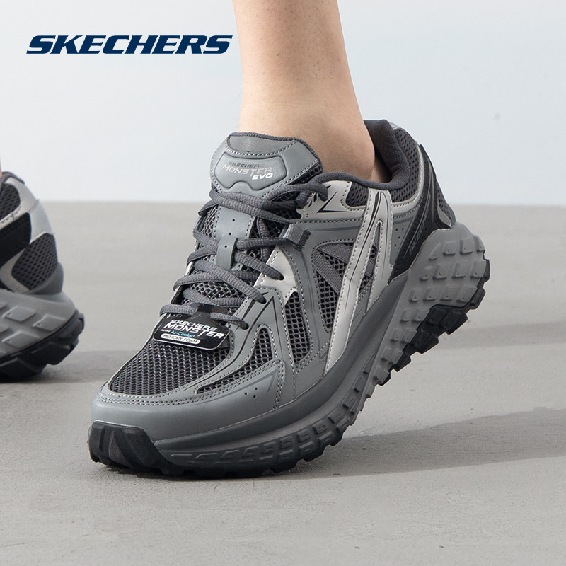 斯凯奇男鞋2025春季新款低帮运动鞋复古拼接老爹鞋轻便休闲鞋