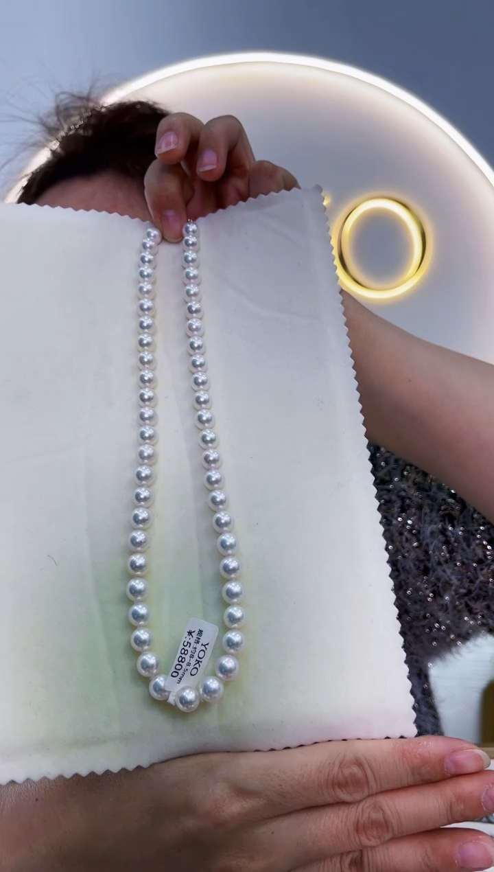【闪购商品】海水珍珠颈饰银S925镶嵌8-8.5mm akoya