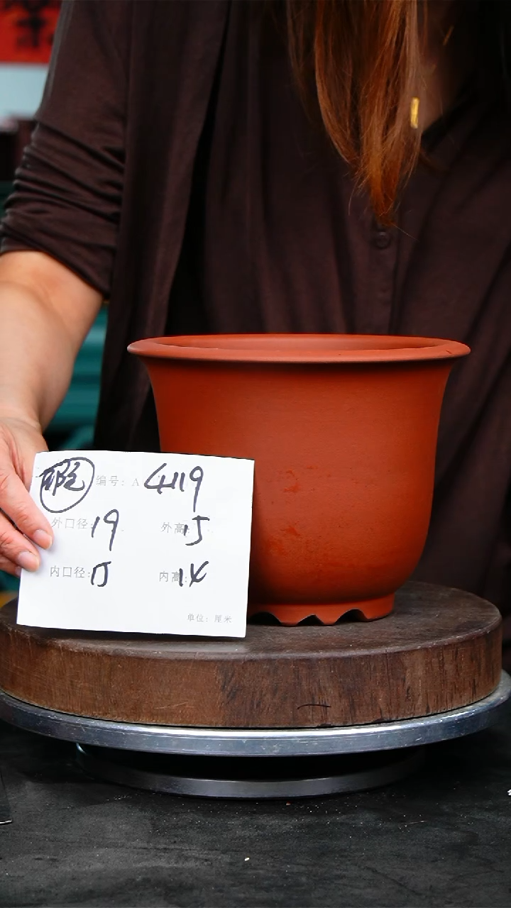 紫砂花盆花卉园艺4119瑕