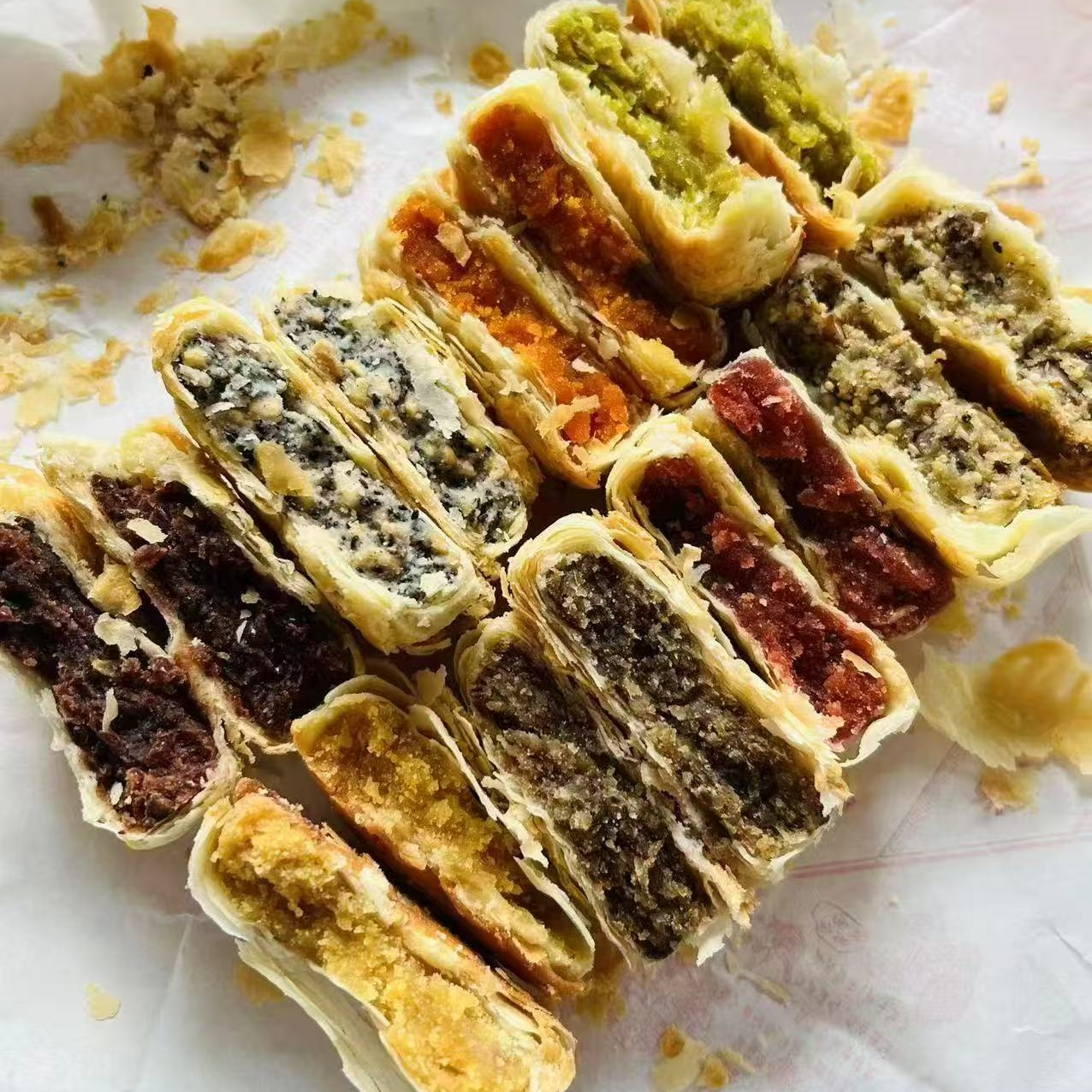 黄庄玉发手工月饼蛋黄酥皮板栗五仁红豆山楂