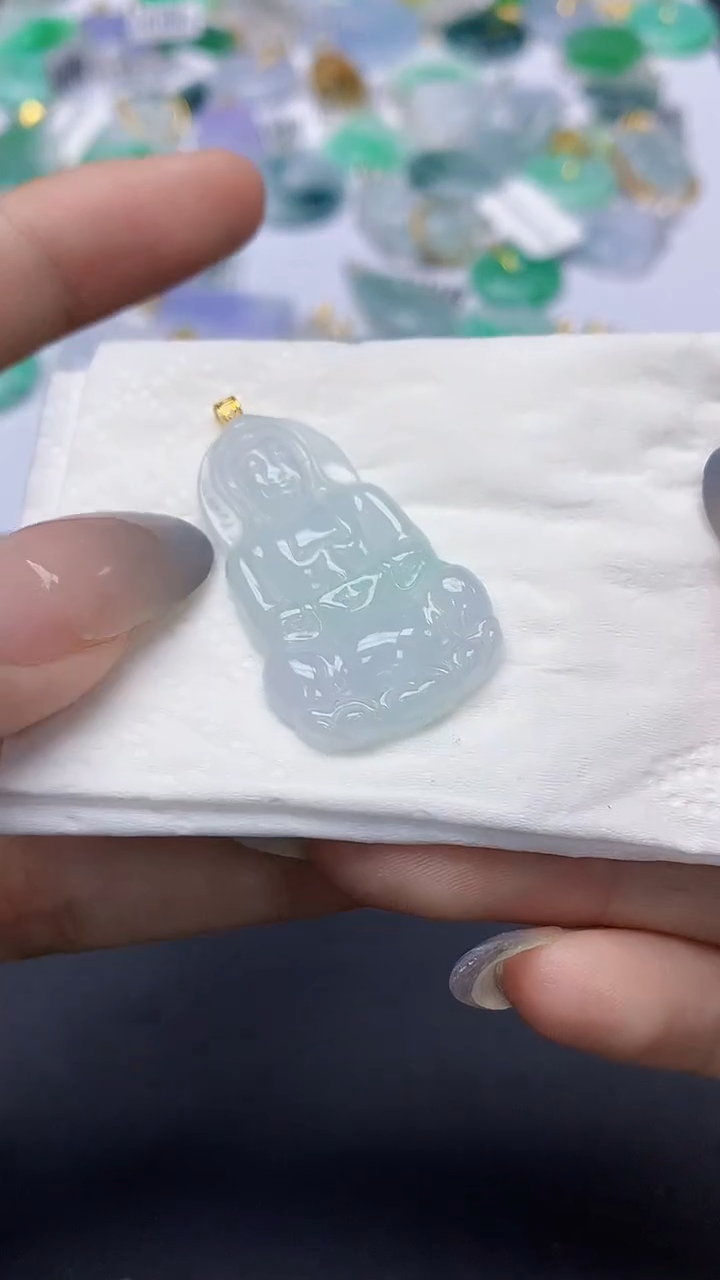 翡翠未镶嵌颈饰天然缅甸a货翡翠