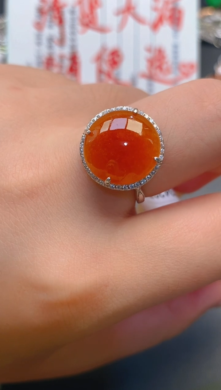 【闪购商品】翡翠耳饰银S925镶嵌天然A货翡翠1