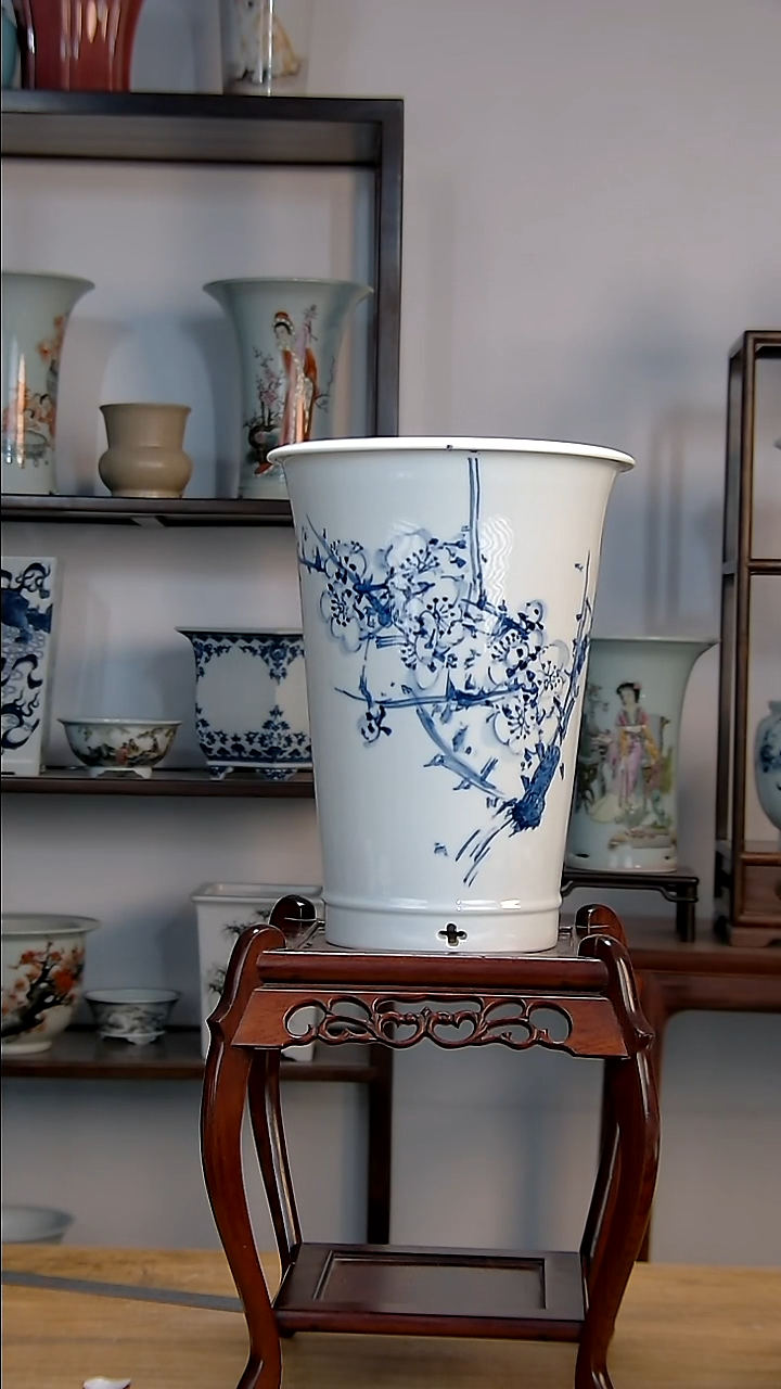 平*景德镇陶瓷手工花盆微瑕