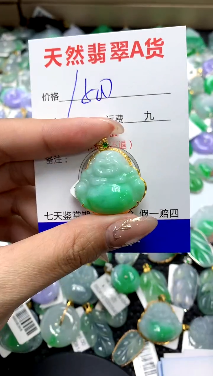 【闪购商品】翡翠颈饰18K金镶嵌111111111