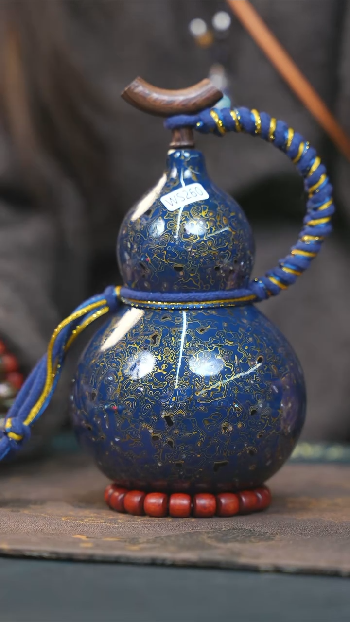 【闪购商品】WS260漆艺酒葫芦不包手串及旋转底座