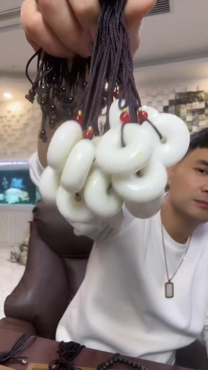 未镶嵌蛇纹石玉颈饰岫玉小平安扣