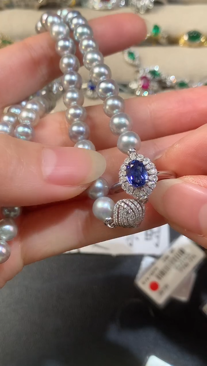 戒指蓝宝石18K金镶嵌D358|13800