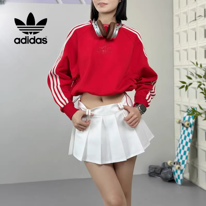 Adidas阿迪达斯女士三叶草明星同款休闲套头卫衣宽松运动保暖衣