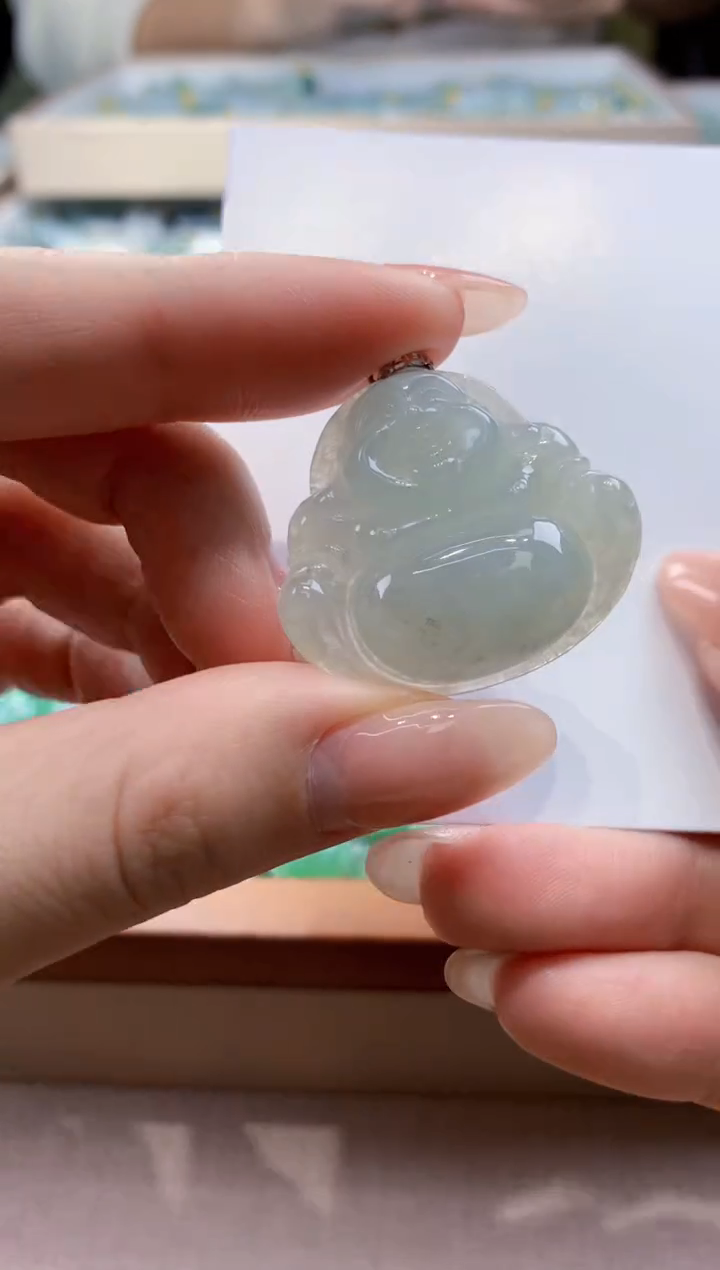 颈饰未镶嵌翡翠天然翡翠挂件 