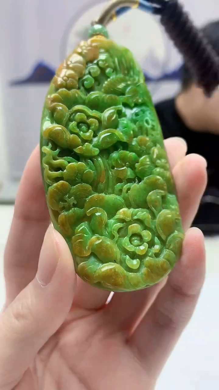 【闪购商品】定制翡翠未镶嵌4917zm-毛货挂件