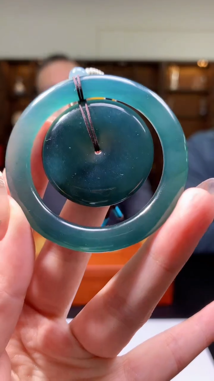 【闪购商品】定制翡翠未镶嵌8035yx-毛货挂件89