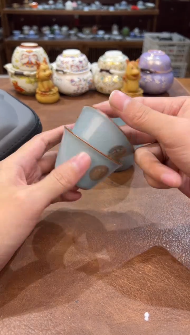 真的很便宜会开片的旅行茶具