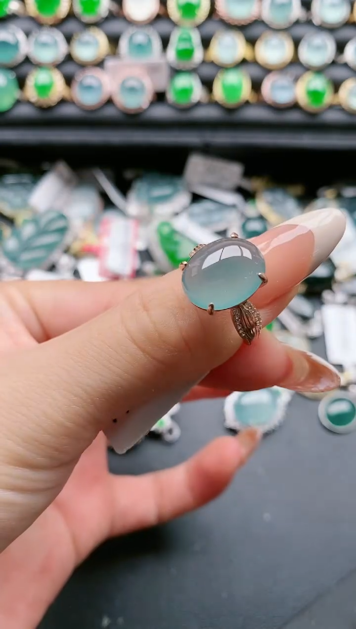 【闪购商品】翡翠戒指银S925镶嵌111111
