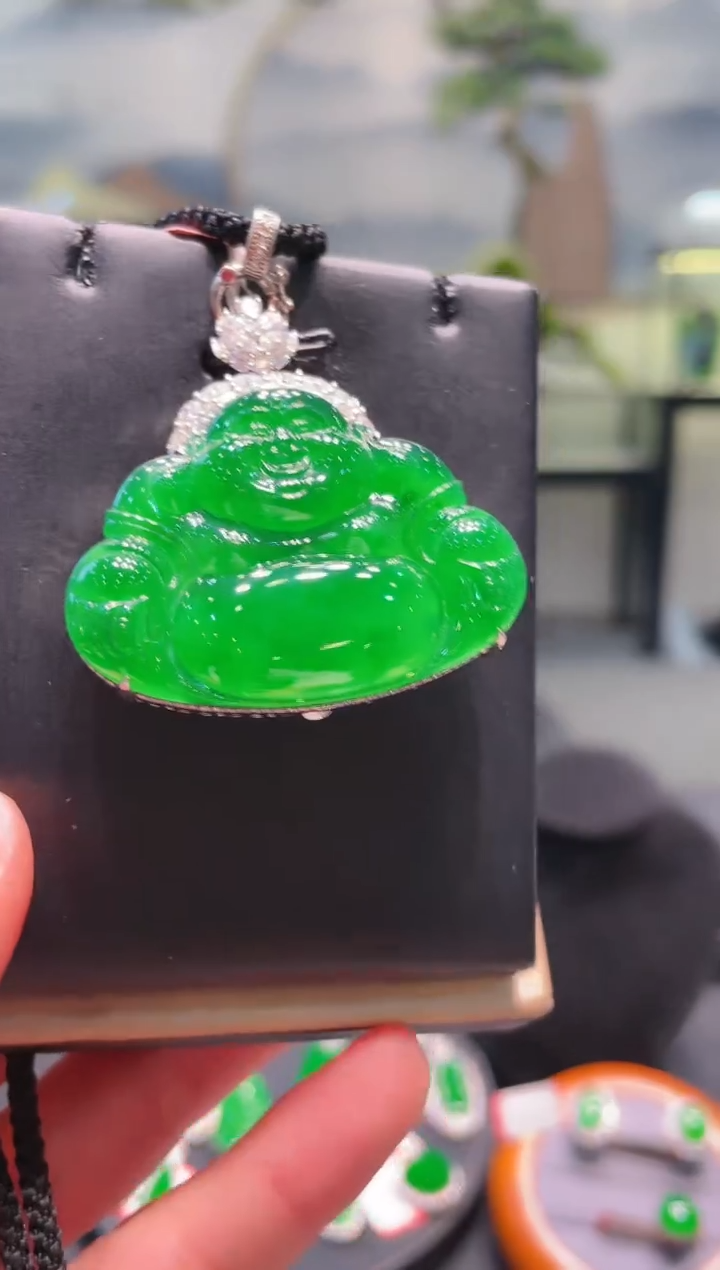 【闪购商品】翡翠颈饰18K金镶嵌A44【总价52800】分单付