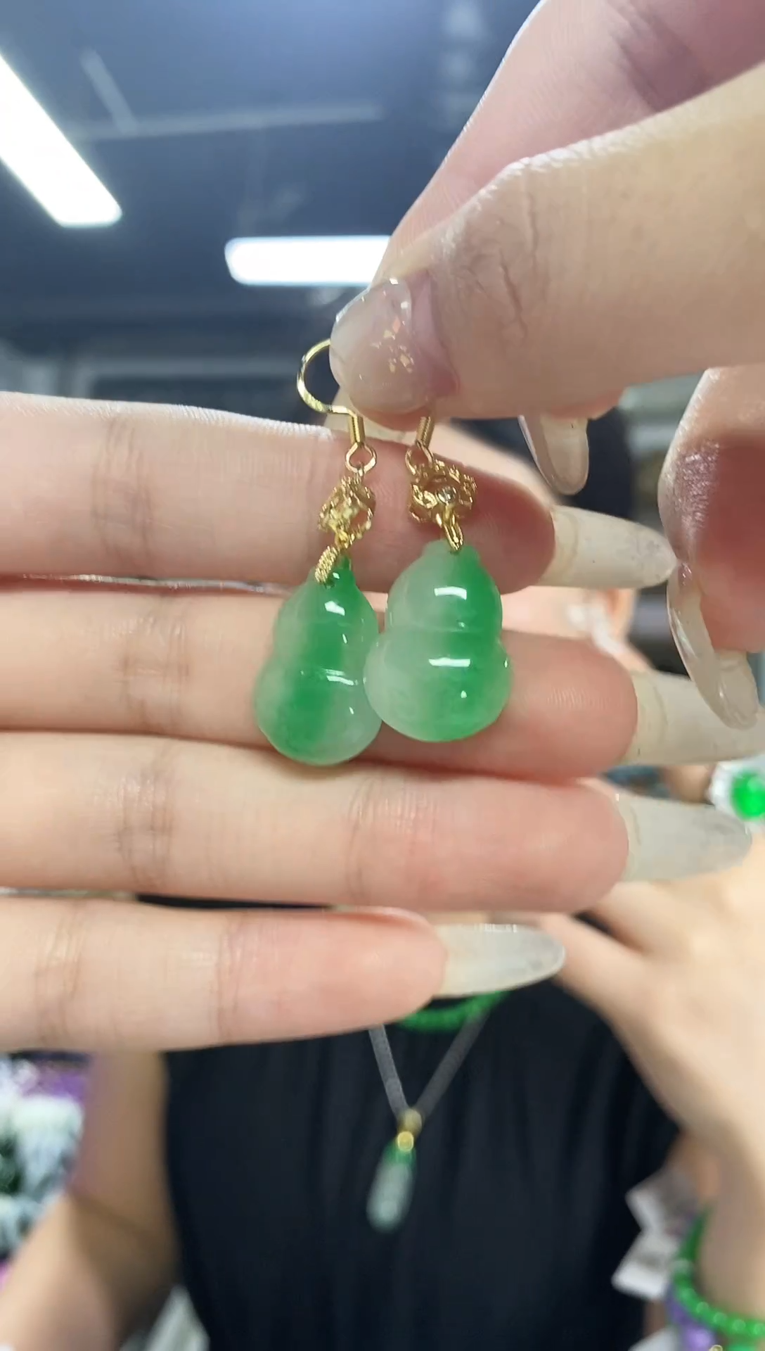 翡翠银S925镶嵌耳饰闪购链接多样性发其一颜色微差