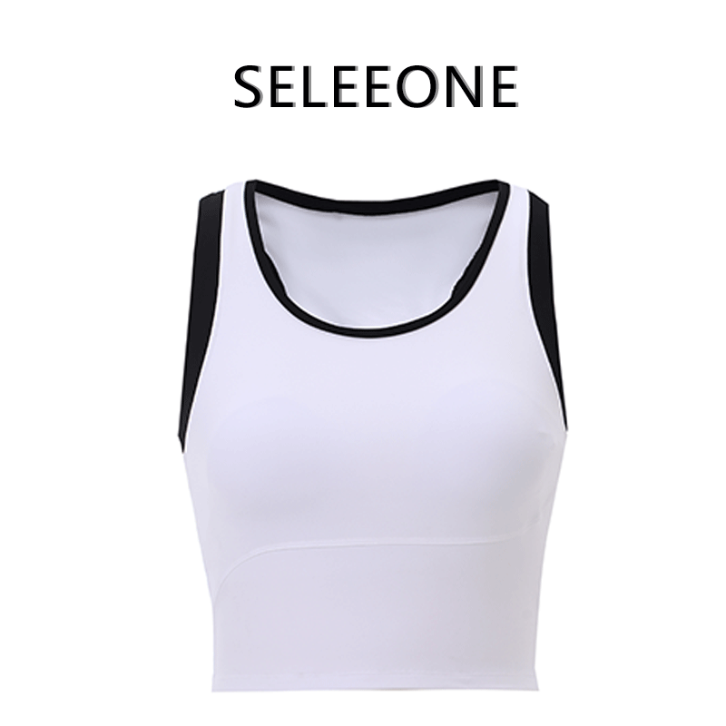 SELEEONE同款撞色工字防震防下垂高强度聚拢无袖运动背心25055