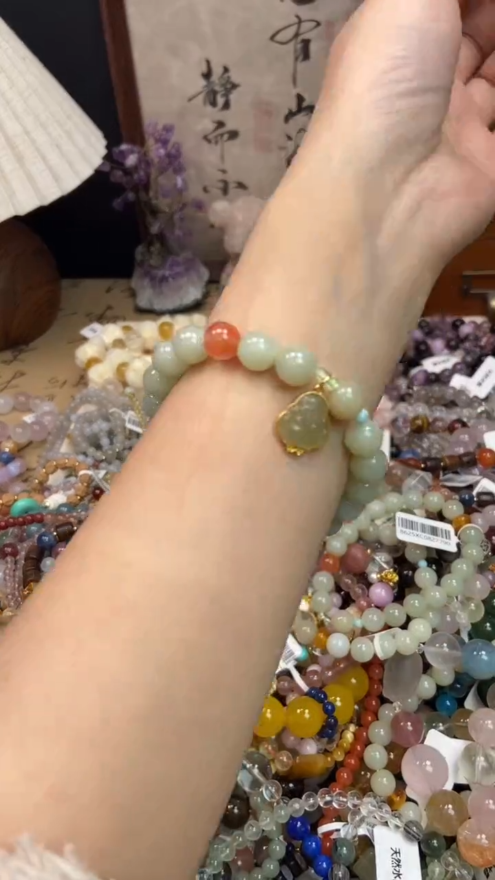 银S925镶嵌和田玉手饰283