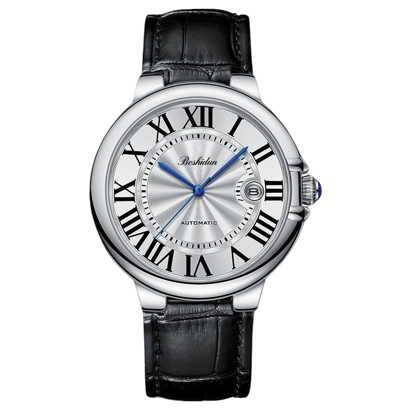 【蓝气球】时尚潮流蓝泡泡大表盘日历男士防水休闲皮带男表9118通用