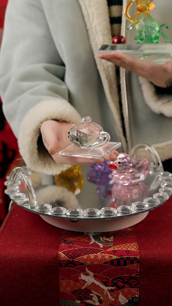 【闪购商品】K9水晶老鼠带底座摆件