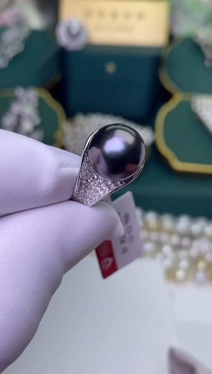 【闪购商品】海水珍珠戒指银S925镶嵌11-12