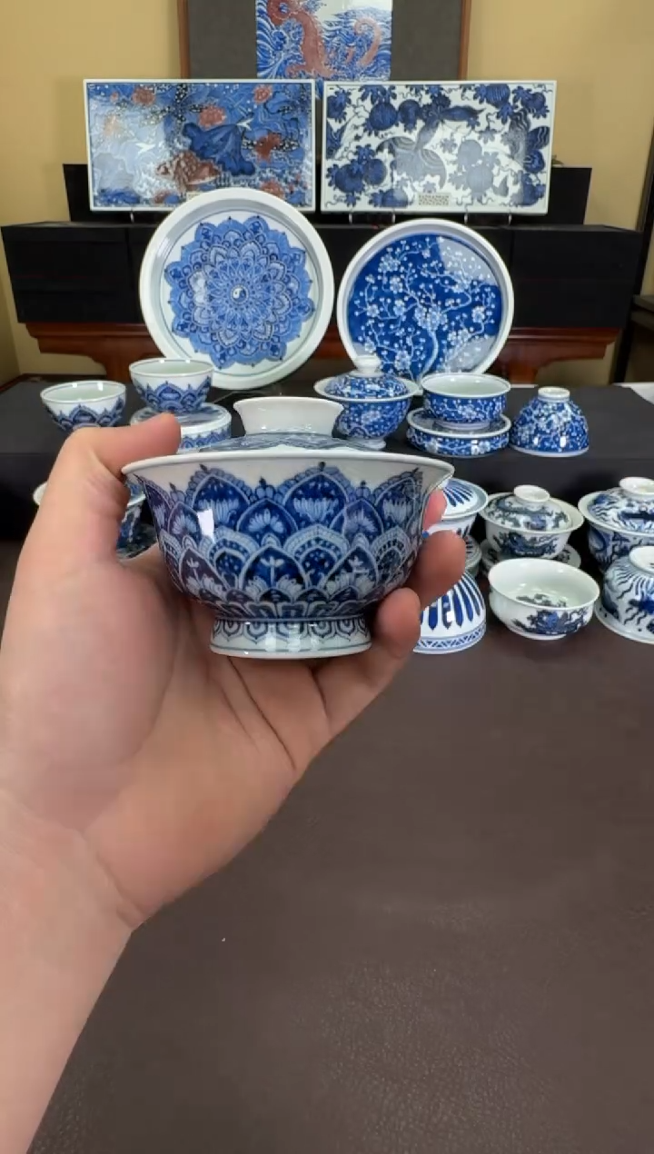 【闪购商品】羿器窑万相花盖碗