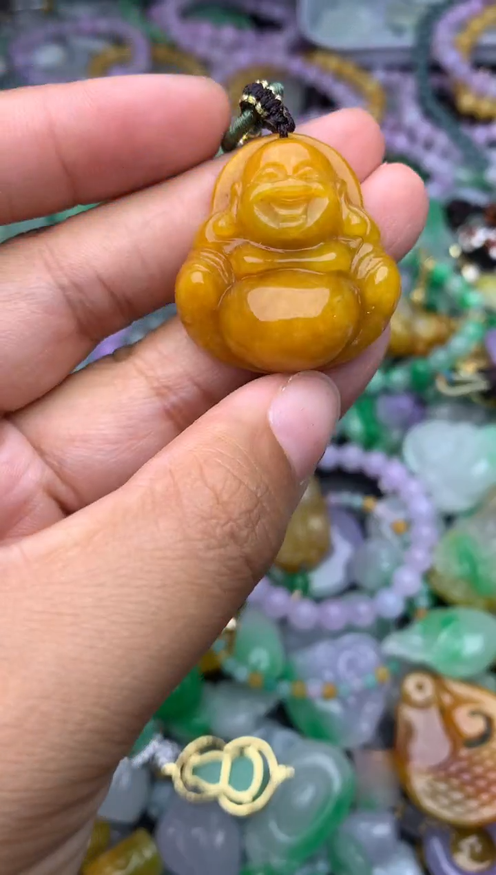 颈饰未镶嵌翡翠天然缅甸翡翠吊坠