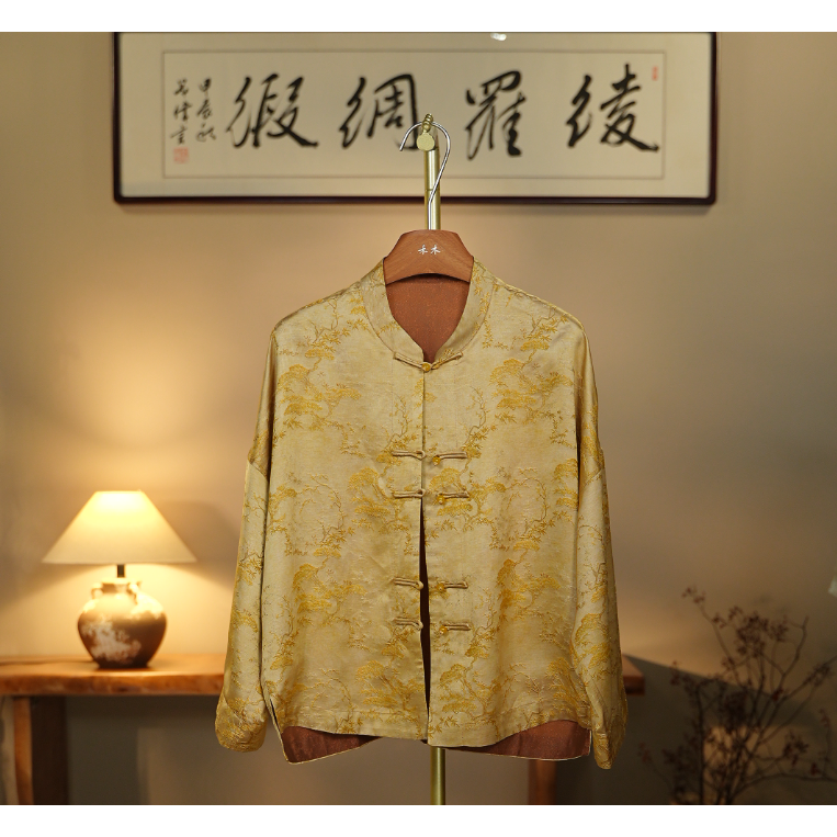 【跹云织月-香云纱外套】新中式重工香云纱外套0502