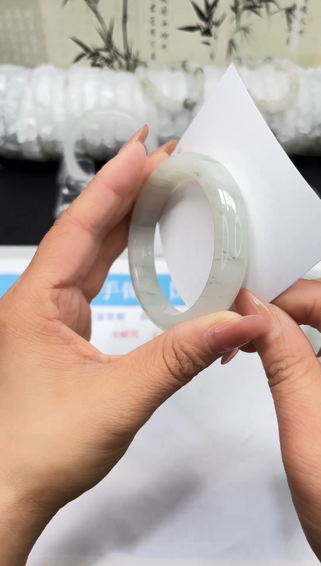 未镶嵌手镯石英质玉A94-54/55/56