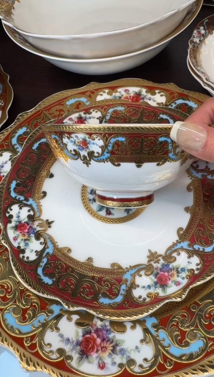 【闪购商品】瓷片8寸平盘+4.5寸碗   各4个