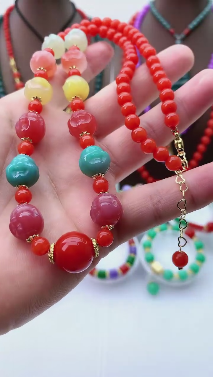 【闪购商品】翡翠颈饰14K金镶嵌D213项链