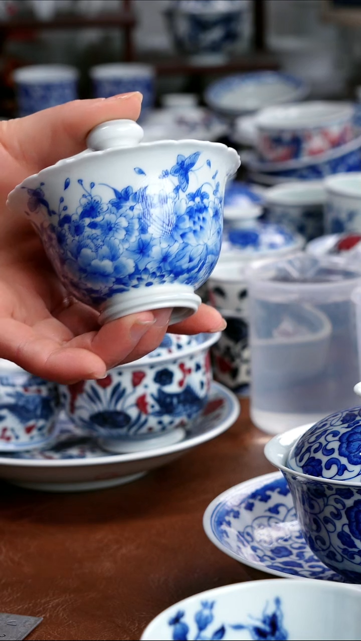 景德镇高端茶器景德镇墨奈纯手工手绘高端茶器