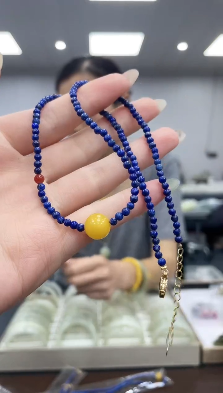 未镶嵌青金石项链多样性发其一z