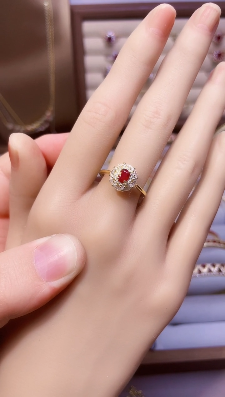 【闪购商品】红宝石戒指银S925镶嵌一枚