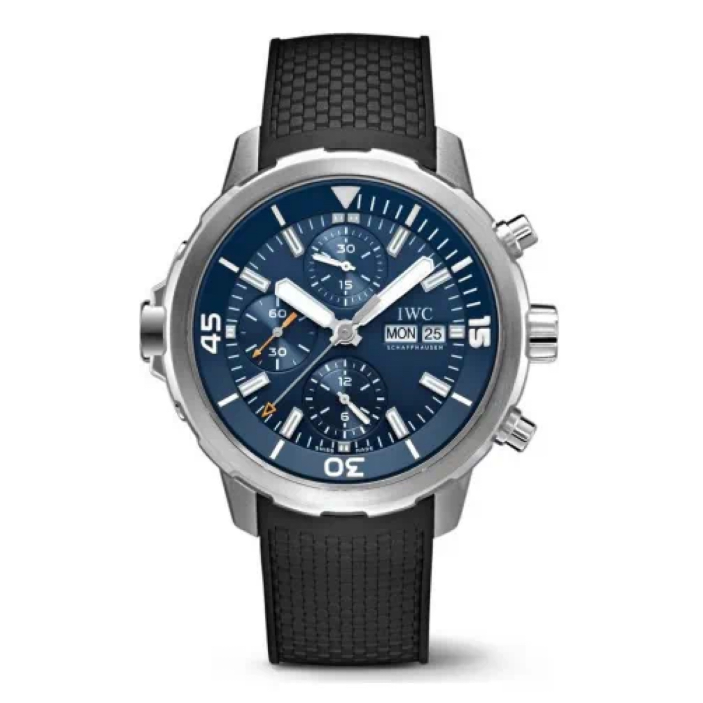 99新 IWC/万国 海洋时计计时/IW376805/44mm蓝盘机械潜水男款手表