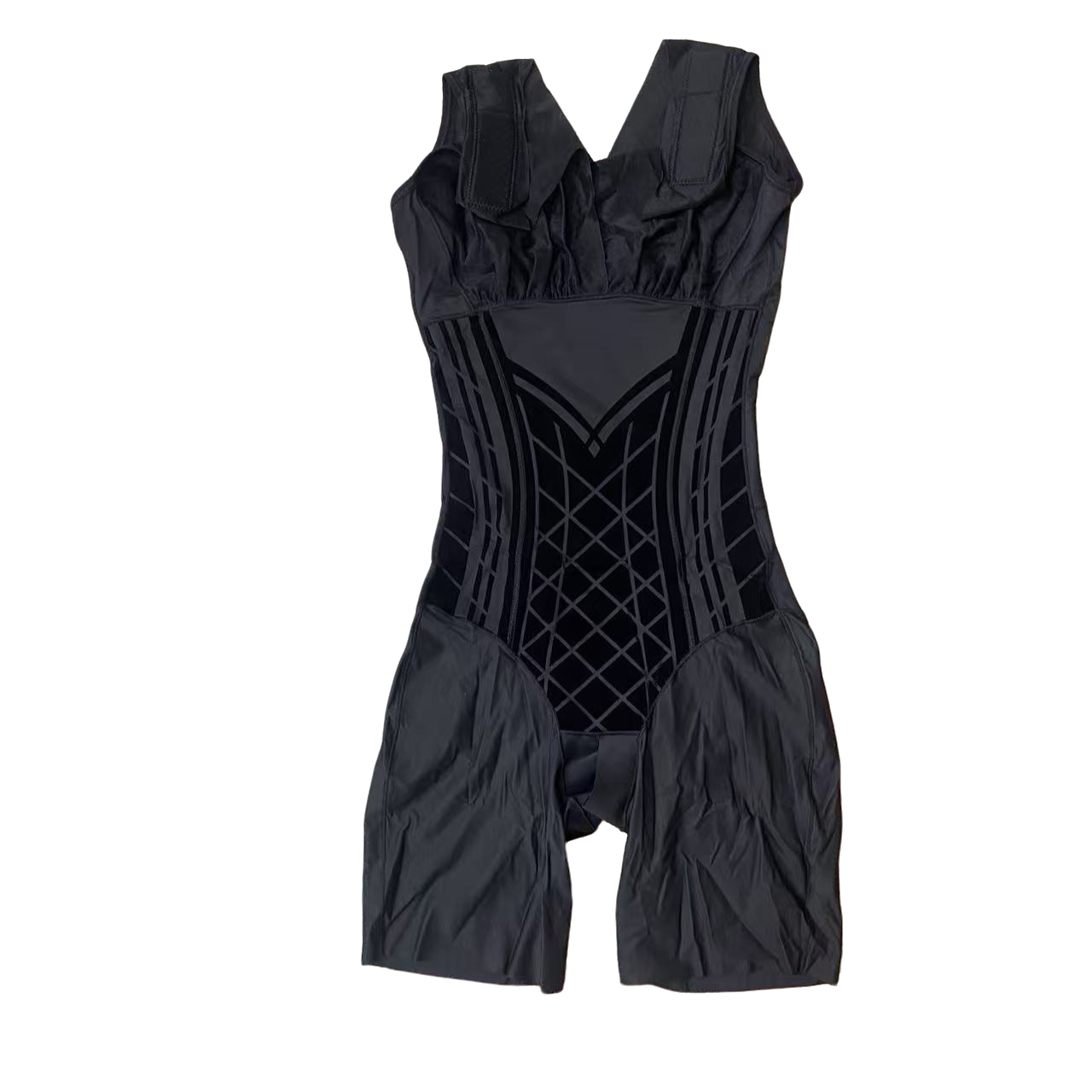 8396款黑色连体衣显瘦修身塑形