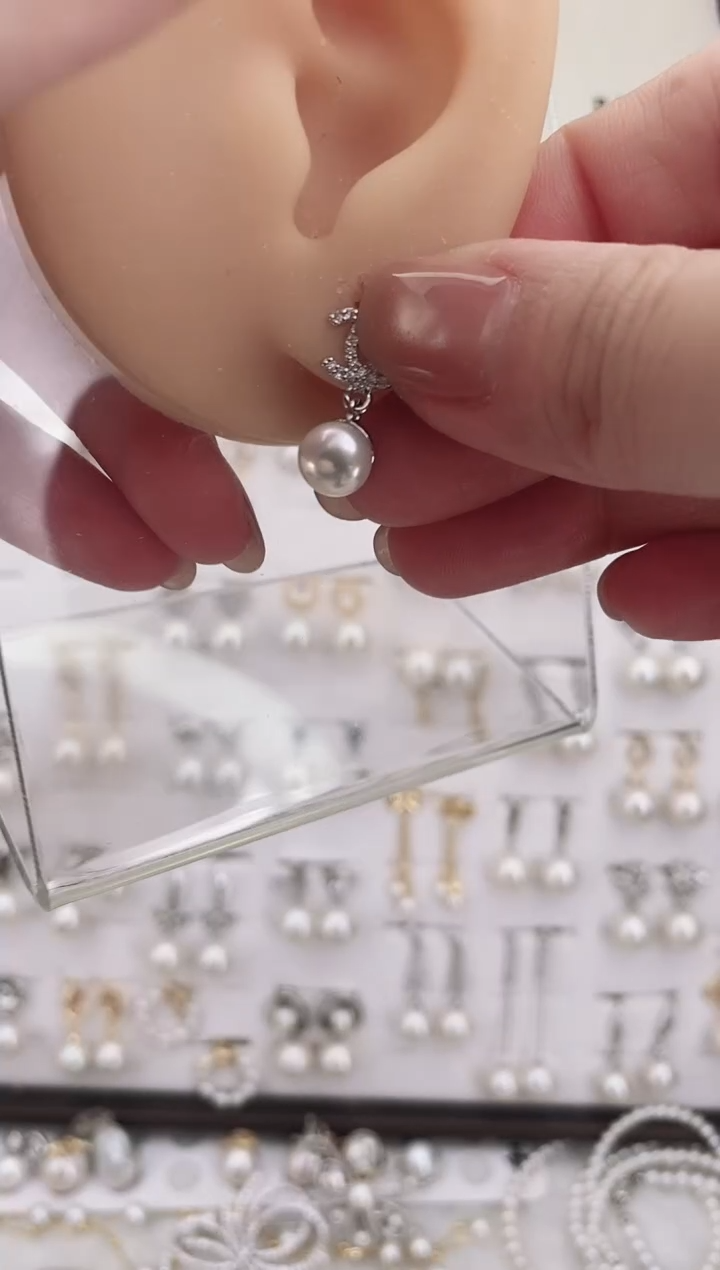 合金耳饰淡水珍珠92
