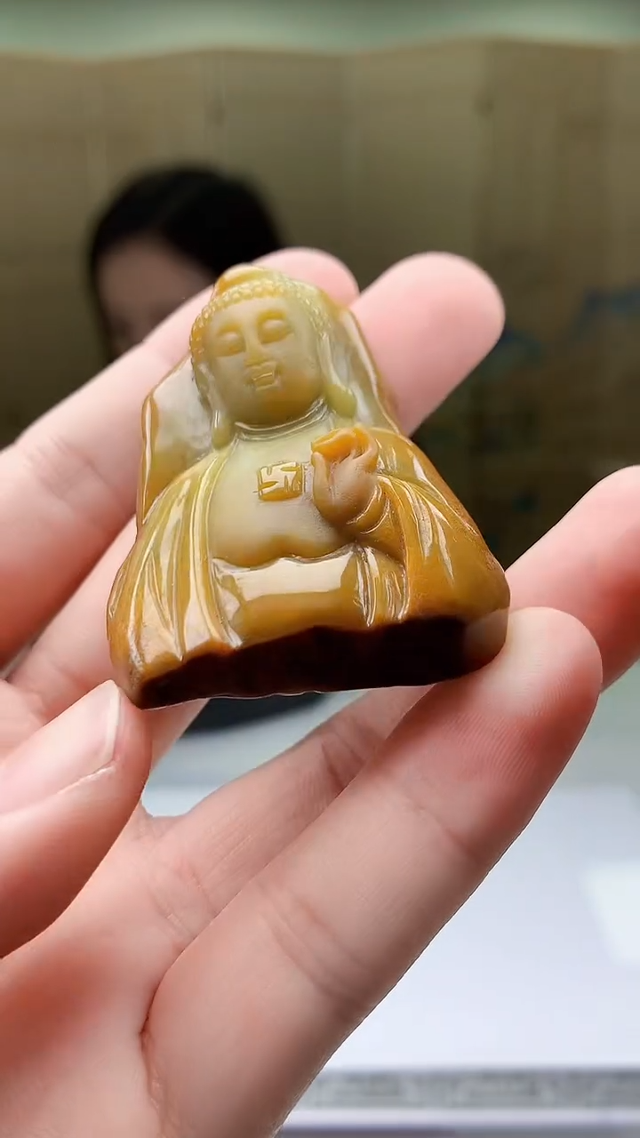 【闪购商品】定制翡翠未镶嵌4852bb-毛货挂件56