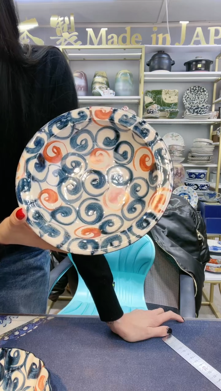 【闪购商品】碗手绘陶瓷汤盘草帽盘19.5cm一只