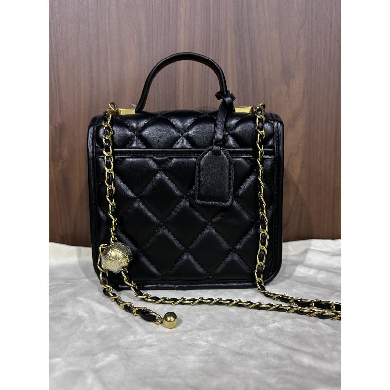 HIRMRIS手工真皮包18-551183-黑 方块金球香-胖如意