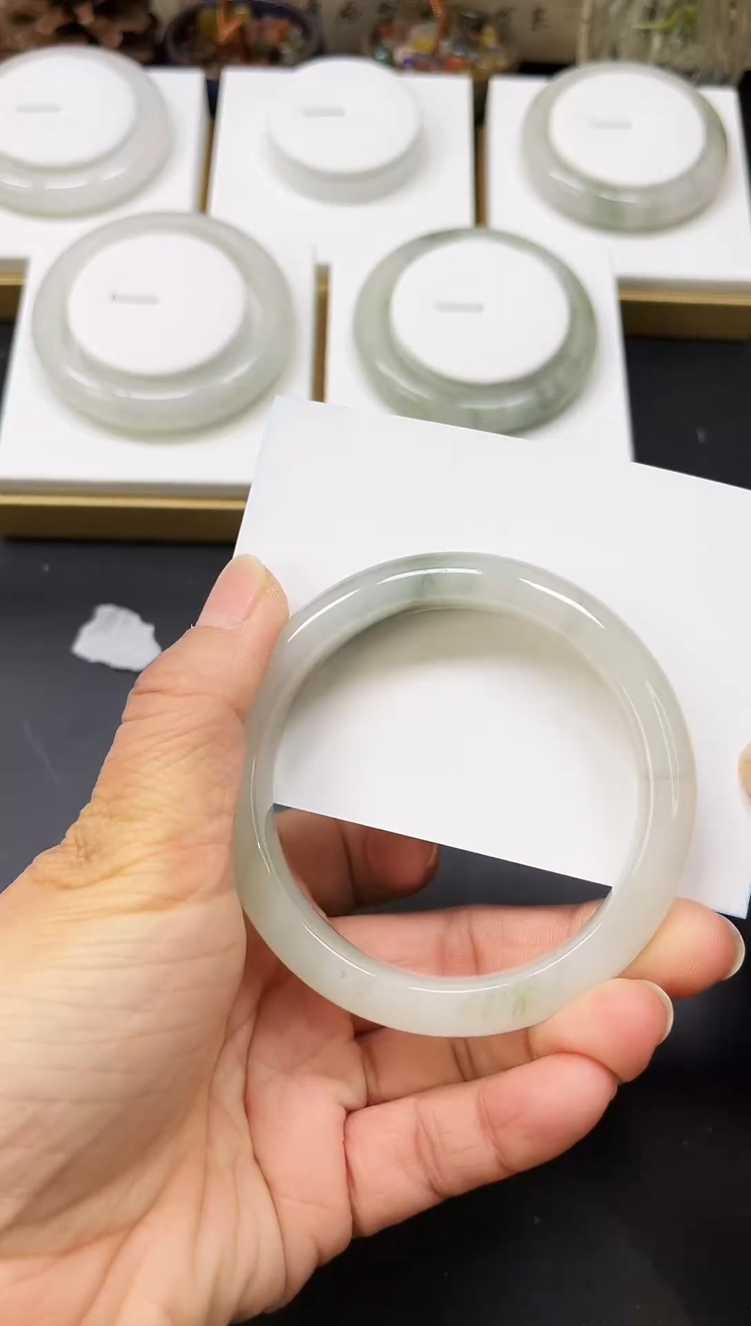 未镶嵌手镯石英质玉A92-57/58/59