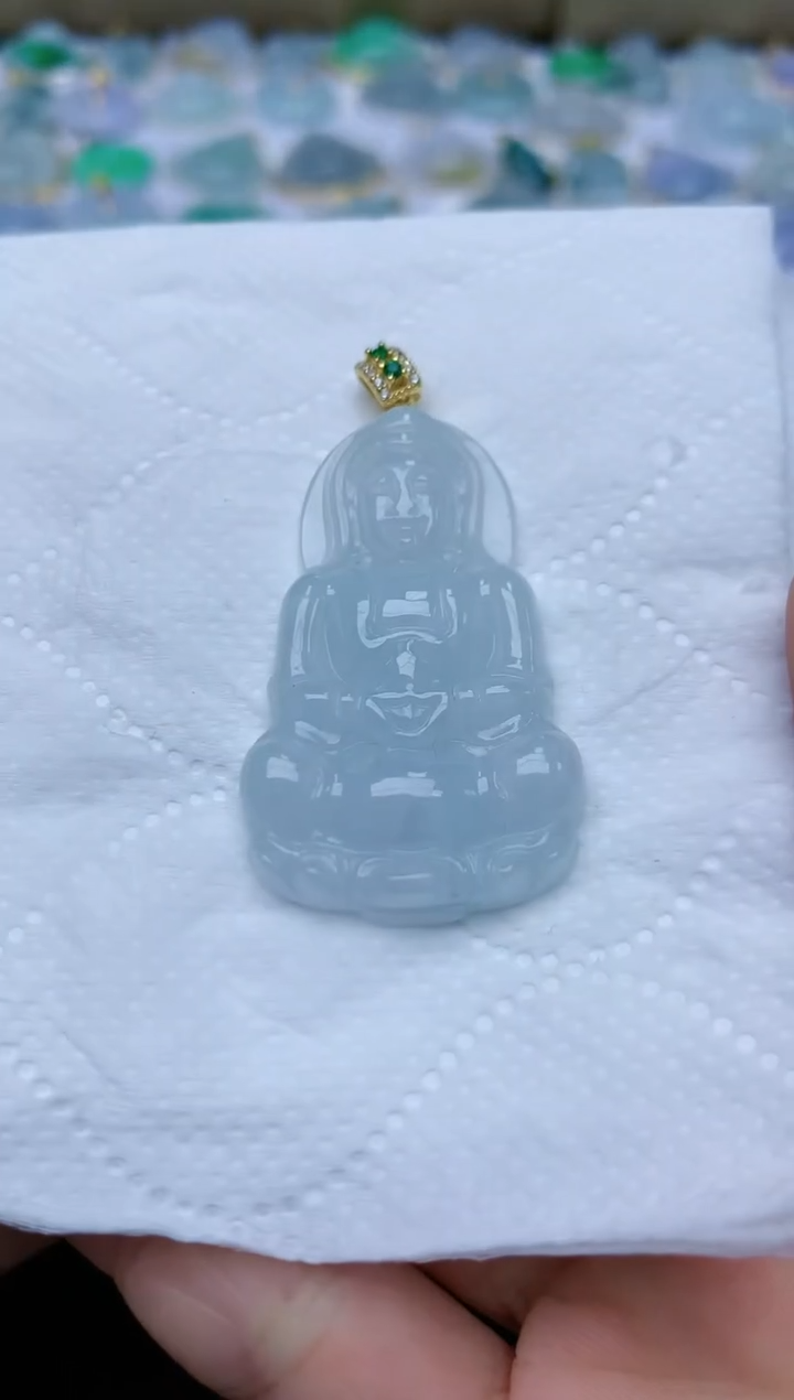 翡翠未镶嵌颈饰天然缅甸A货翡翠