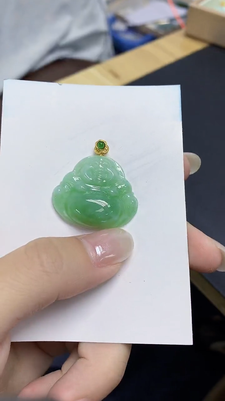 翡翠未镶嵌颈饰天然缅甸翡翠A货